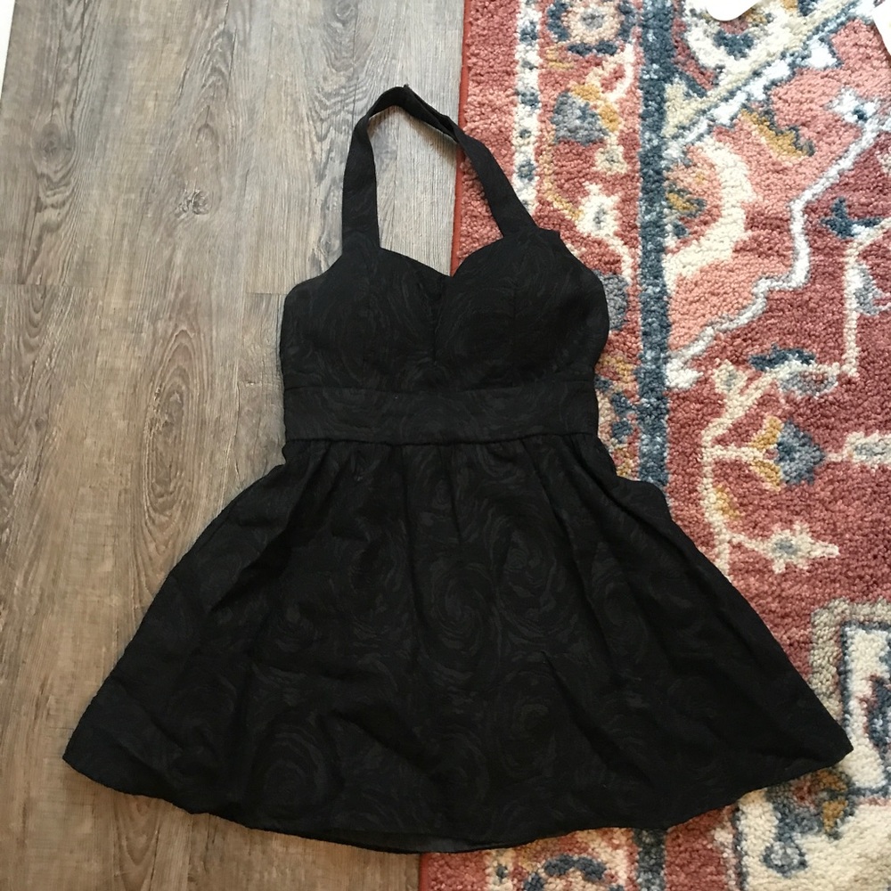 Forever 21 black mini halter dress